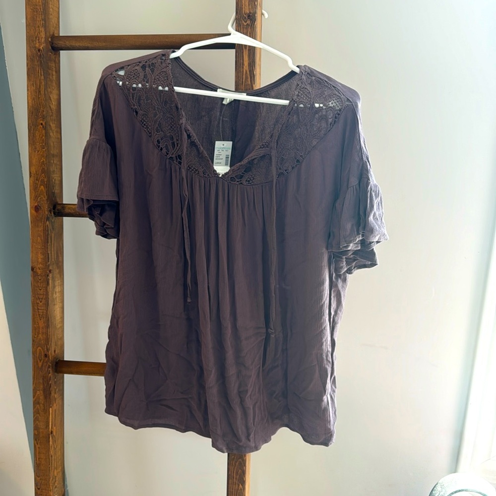Maroon Lacey Blouse